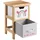 CARO-Möbel Kommode ESTA 25 x 42 x 25 cm Beige / Grau