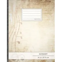 CreateSpace Notenheft: DIN A4 • 48 Seiten, 24 Blatt, 12 Systeme, „Minimalistic“ • Original #GoodMemos Schulheft • Mit Inhaltsverzeichnis und Seitenzahlen, Noten-Lineatur 14