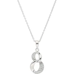Kette mit Anhänger VIVANCE "chic design", silber (silber 925), Halsketten, Damen, Silber 925 (Sterlingsilber)