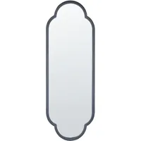 Beliani Wandspiegel Schwarz Metall, Oval, 36x102x4 cm