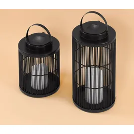 esotec Zeitlose Solar-Laternen Sara im 2er-Set outdoor wetterfest 102162