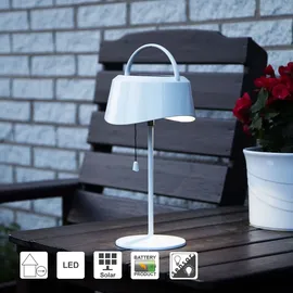 Star Trading LED-Solarlampe-'Cervia', weiss, Kunststoff, - Weiß