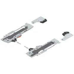 Set (TIP-ON BLUMOTION Einheit + Mitnehmer + Adapter), für TANDEMBOX, L1, NL=350-600 mm, Gesamtgewicht Auszug=0-20 kg, links/rechts, R7035 lichtgrau