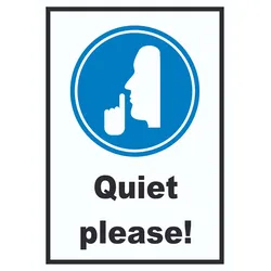 HB-Druck Quiet please Schild A6 (105x148mm)