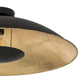 LINDBY Emilienne 1 E27 rund schwarz/gold