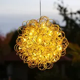 MARELIDA LED 3D Drahtkugel SPHERE - warmweiße LED Kugelleuchte für Außen