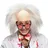Orlob Perücke Professor mit Glatze Fasching weißes Haar Rentner