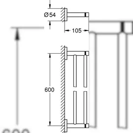Grohe Essentials Doppel-Badetuchhalter 40802001