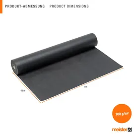 Meister Craft Unkrautvlies 50 x 1 m 100 g/m2 schwarz
