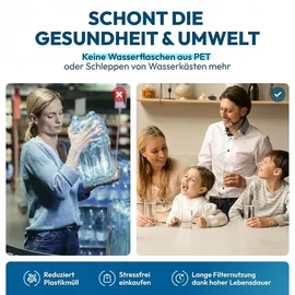 neueswasser group AORA GT600 Direct Flow Osmoseanlage, inkl. 3-Wege-Edelstahl-Armatur – Chrom