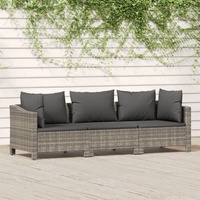 Yolola Gartensofa 3-Sitzer Rattan Sofa Balkonmöbel Lounge Sofa Outdoor Balkonsofa Balkon Couch Garten Gartenbank Sitzbank Gartenmöbel Set Loungemöbel Terrasse