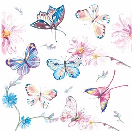 Paper+Design Papierserviette Colorful Butterflies, (20 St), 33 cm x 33 cm