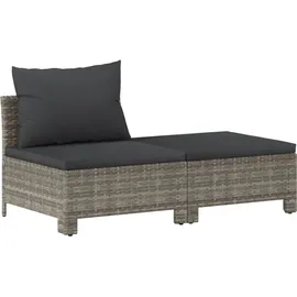 vidaXL Garten-Lounge-Set 7-tlg. grau