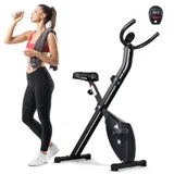 EVOLAND 120.2 kg Heimtrainer, faltbarer Heimtrainer mit LCD-Display und 8-stufig verstellbarem Widerstand, maximale Belastung für den Heimtrainer, maximale Gewichtsempfehlung 120 Kilogramm, Schwarz