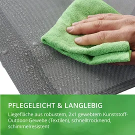 LECO Elina Sonnenliege 149 x 63 x 96 cm Grau