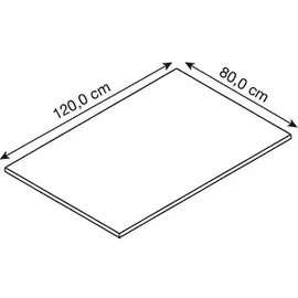 MÖBELPARTNER Fynn Schreibtisch schwarz rechteckig, 4-Fuß-Gestell schwarz 120,0 x 80,0 cm