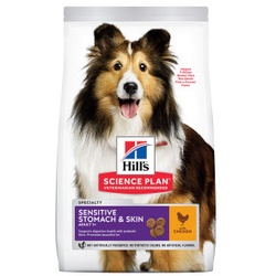 Hill's Adult Sensitive Stomach & Skin Medium Huhn Hundefutter 2 x 2,5 kg