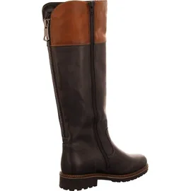 REMONTE Hochschaftstiefel - Nachtschwarz / Braun Glattleder Größe: 40 Normal - Schwarz