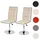 Mendler Esszimmerstuhl HWC-C41 Kunstleder creme 2er Set