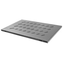 LANBERG 19" Festes Regal für offenes Rack 800mm 1U/480,5mm x 580mm max. Tragfähigkeit bis 120kg schwarz
