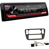 JVC KD-X282DBT 1-DIN Digital Autoradio DAB+ Bluetooth USB Einbauset passend für Seat MII ab 2011 schwarz inkl Canbus