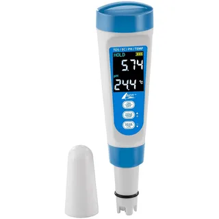 AGT pH Tester: Digitales 4in1-Wasserqualitäts-Messgerät, LCD-Display, IP55