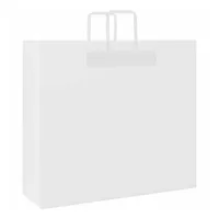 VidaXL Papiertragetaschen 250 Stk. mit Henkeln Weiß 54x15x49 cm