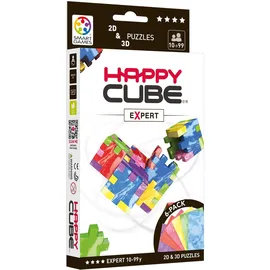 SmartGames HAPPY HCE300 Expert Cardboard Box 3D Puzzle 6-tlg. Blau/Grün/Gelb/Rot