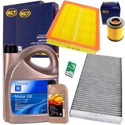 Inspektionskit Filterpaket+öl 5w30 1.7 Di Cdti Dti Combo Corsa C 65-101 Ps: Luftfilter General Motors: 13270886 General Motors: 13270887 General Motor