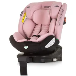 Chipolino Kindersitz Tourino i-Size (40-150cm) Isofix, höhenverstellbar, drehbar rosa