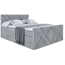 altdecor Boxspringbett 160 x 200 cm H3/H4 Grau