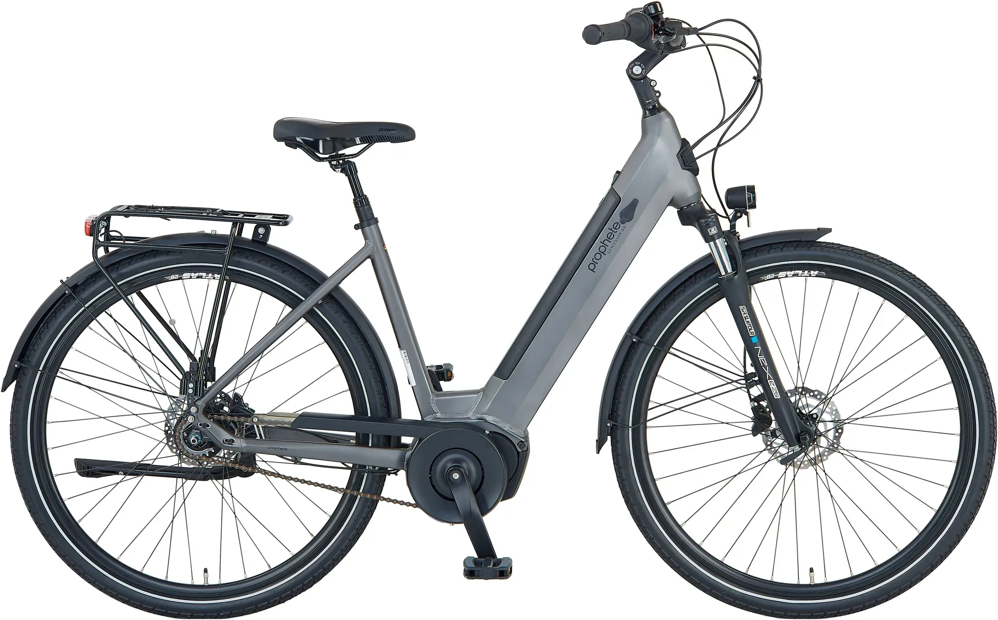 Prophete E-Bike »Geniesser 3.0«, 7 Gang, Shimano, Nexus, Mittelmotor 250 W, Pedelec, Elektrofahrrad für Damen u. Herren Prophete grau 48 cm