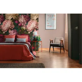 Livingwalls Fototapete Floral rot rosa pink B/L: ca. 280x159 cm - Pink, Rosa, Rot