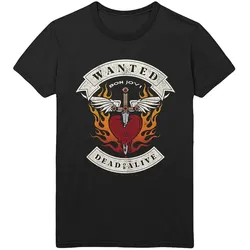 Bon Jovi Unisex T-Shirt: Wanted Flames (size XXL)