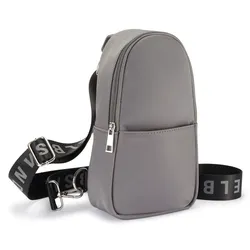 Umhängetasche ELBSAND "kleiner Rucksack", Damen, Gr. B/H/T: 14cm x 26cm x 7,5cm, grau, Textil, unifarben, Taschen, Crossbody Bag, Handtasche, Schultertasche, Mini Bag VEGAN