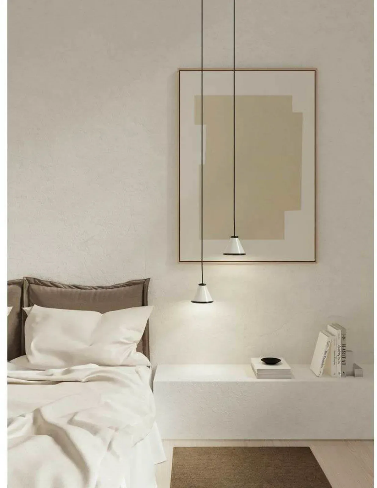 Pendelleuchte Belid, Weiß, für Esszimmer, Metall - 12.2