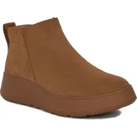 FitFlop F-mode Suede Flatform Zip Ankle Stiefel - Light