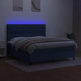 vidaXL Boxspringbett 180 x 200 cm Blau