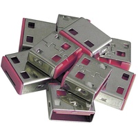 Lindy USB-A Port Schloss USB-Lock 10er Set Rosa ohne Schlüssel 40460