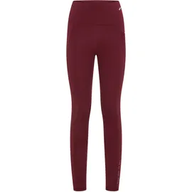 fayn sports Funktionshose "Push-up Lauf-Tights", Damen, Gr. 44, N-Gr, bordeaux, Interlock, Obermaterial: 77% Polyester, 23% Elasthan, unifarben, schmal 7/8-Länge, Hosen Funktionshose, mit Taschen