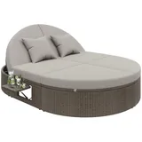 Odikalo Doppelliege Outdoor Daybett Sonnenliege Relaxliege Individuell einstellbarer Winke
