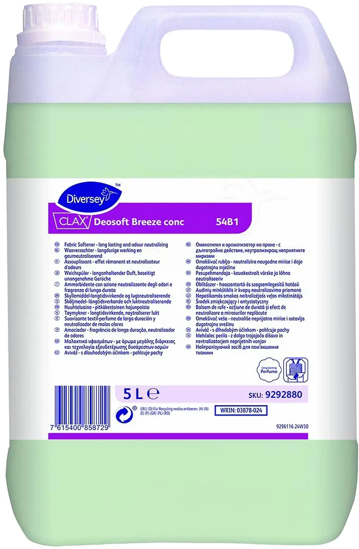 Clax Deosoft Breeze conc 54B1 konzentrierter Weichspüler 2 x 5 Liter Kanister