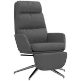 vidaXL Relaxsessel mit Fußteil Dunkelgrau Stoff