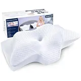 luxuskollektion Nackenkissen Memory Foam 60 x 35,5 cm Weiß