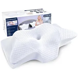 luxuskollektion Nackenkissen Memory Foam 60 x 35,5 cm Weiß