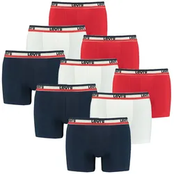 Levis Herren Sportswear Logo Boxer Brief 6er 9er 12er Multipack in XL Weiß / Blau / Rot