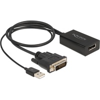 DeLock DVI [Stecker] auf DisplayPort 1.2 [Buchse] Adapterkabel schwarz
