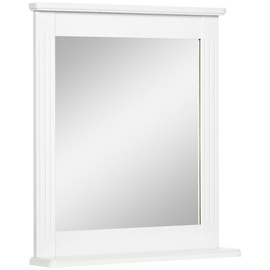 kleankin Badezimmerspiegel mit Ablage Weiß 55L x 12B x 64H cm