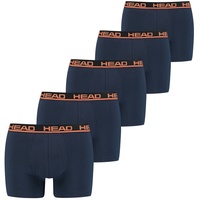 HEAD Herren Boxershorts, 5er Pack - Basic Boxer Trunks ECOM, Stretch Cotton Dunkelblau XL