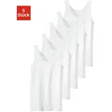 H.I.S. Unterhemd H.I.S, Jungen, Gr. 104, 5 Stk., N-Gr, weiß, Feinripp, Obermaterial: 100% Baumwolle, unifarben, körpernah, tiefer Rundhals, Unterhemden Unterhemd, Feinripp-Qualität, reine Baumwolle